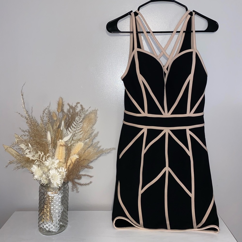 Size M, Black and Tan Forever 21 Dress
